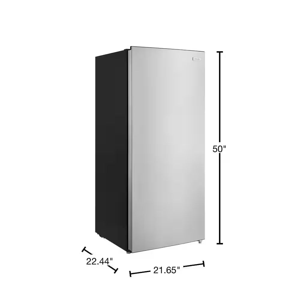 Vissani 7.1 cu. ft. Manual Defrost Convertible Upright Freezer in Stainless Steel Look