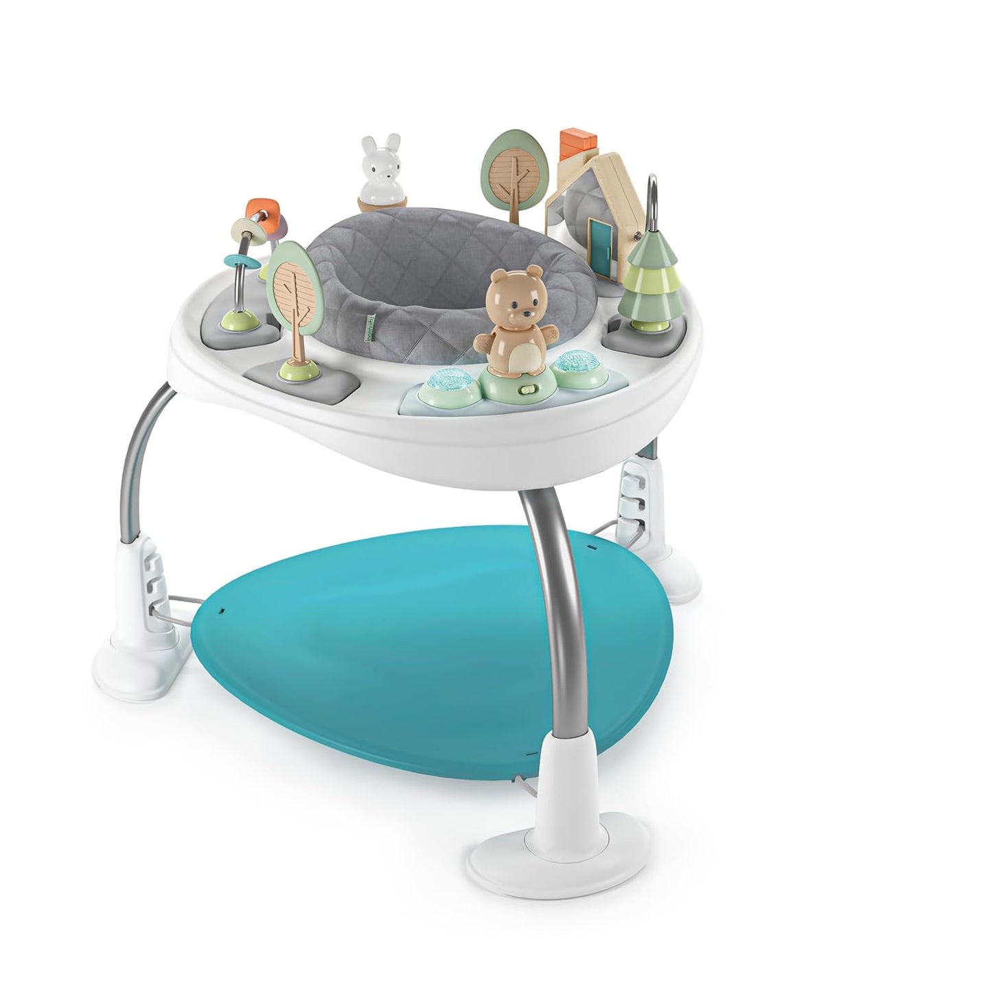 Ingenuity Spring & Sprout 2-in-1 Baby Activity Center Jumper and Table with Infant Toys - Ages 6 Months +