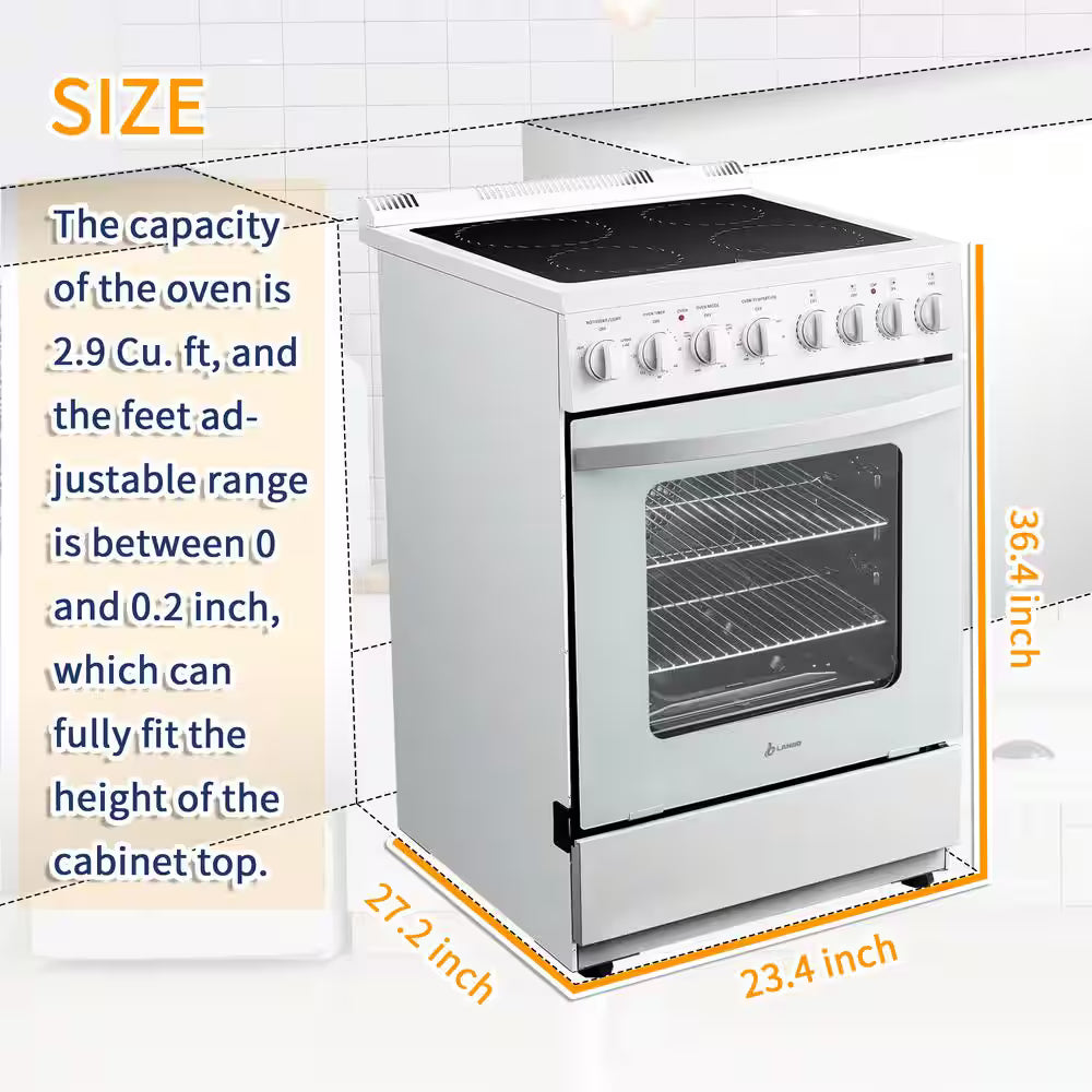 24 in. Electric Range with Convection & Timer