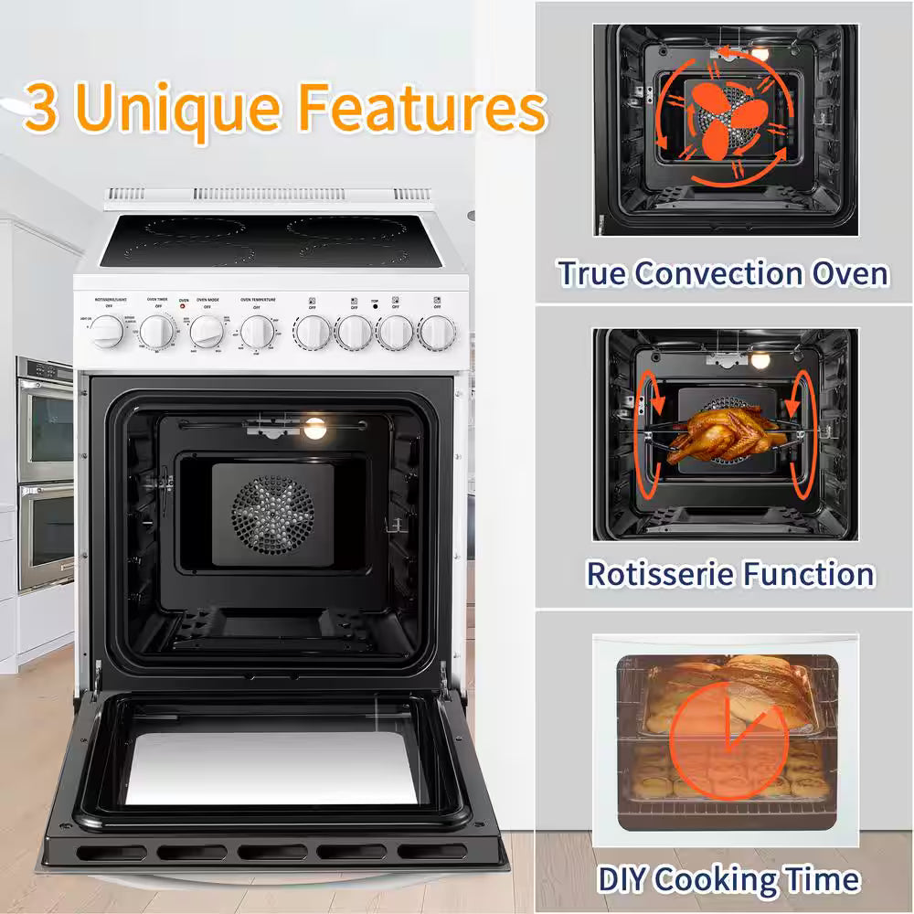 24 in. Electric Range with Convection & Timer