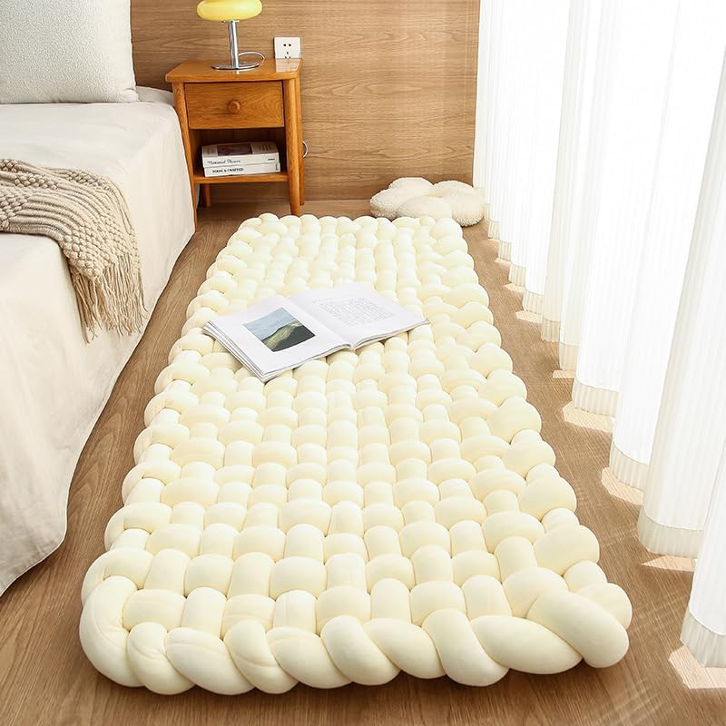 Runner Rugs for Bedroom, Ultra Soft Area Rugs for Bedroom,Knot Window Seat Cushions Bay Window Cushion Pad 23x59inch