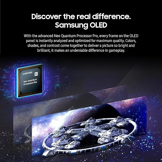 SAMSUNG 49" Odyssey OLED G9 (G95SC) Series Curved Smart Gaming Monitor, 240Hz, 0.03ms, G-Sync Compatible, Dual QHD, Neo Quantum Processor Pro, LS49CG954SNXZA, 2023