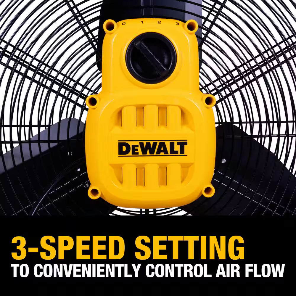 DEWALT 30 in. Yellow 3 Speed Drum Fan