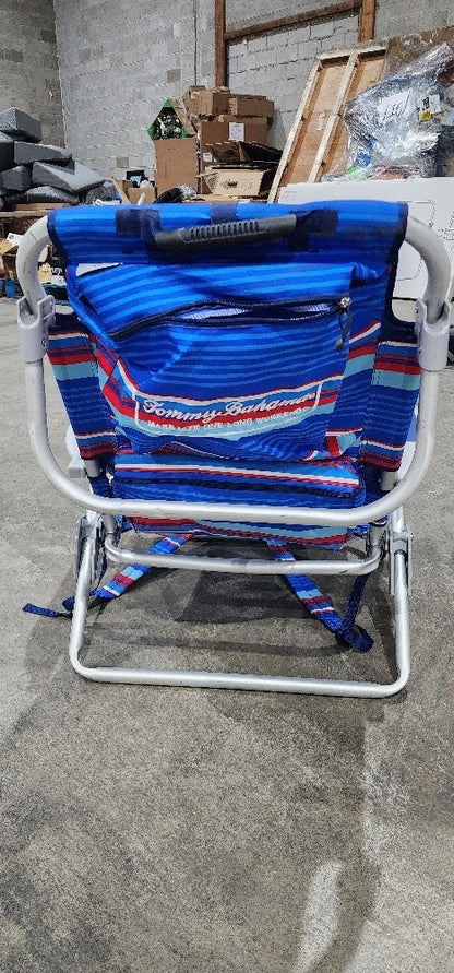 Tommy Bahama 5 Position Beach Chair (Blue Stripes)