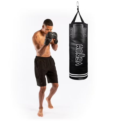 Venum 70 lb Punching Bag Kit – Black/White