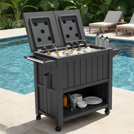 Uforic 85-qt Rolling Cooler with Wheels, Black
