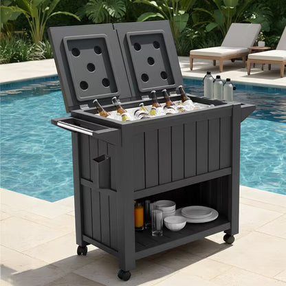 Uforic 85-qt Rolling Cooler with Wheels, Black