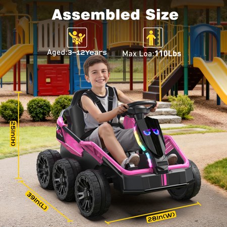 East Doll 24V Ride-On UTV, Remote, Pink