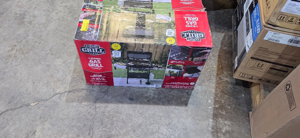 Expert Grill 3-Burner Propane Grill with Shelves