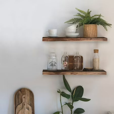 Vision Home Acacia Shelves, 24" (Set of 2)