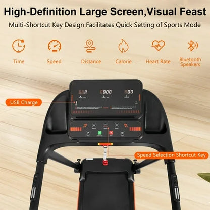 EUROCO 300 LBS Portable Folding Treadmill