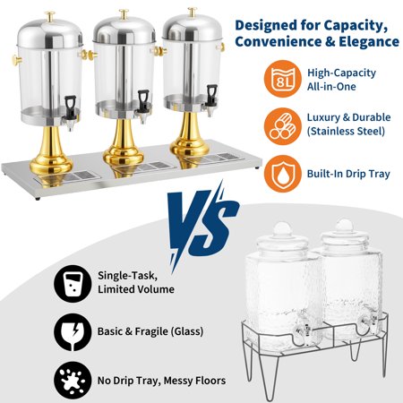 Bev Dispenser 6.6 Gal Stainless Steel w/ Spigot