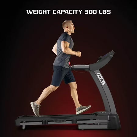 FitRx Crossrun Folding Treadmill – 300lb, 5” LED