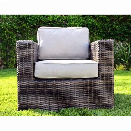 Living Source Wicker Darvin Chair Brown