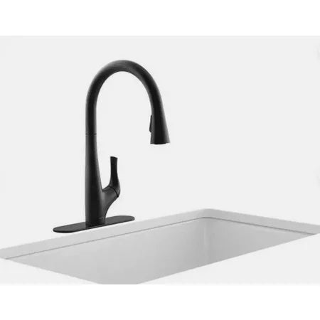Kohler Bevin Matte Black High Arc in Kitchen Faucet