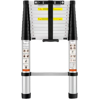 VEVOR 12.5FT Telescoping Ladder, 375lbs, Aluminum