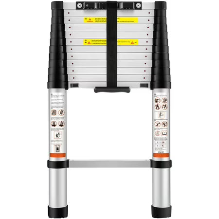 VEVOR 12.5FT Telescoping Ladder, 375lbs, Aluminum