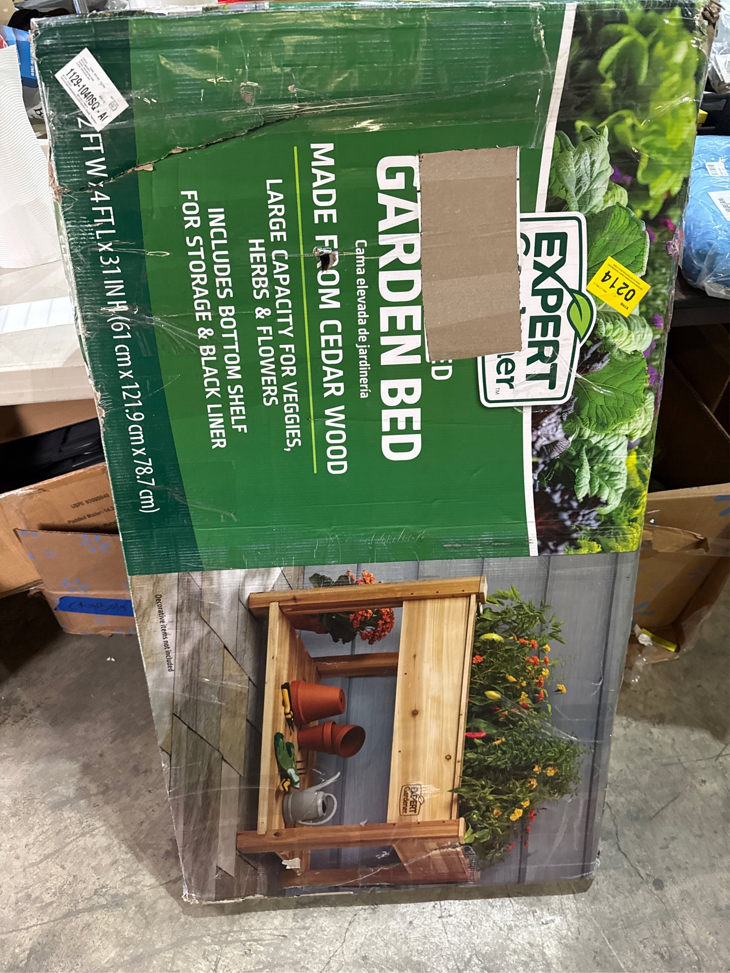 Expert Gardener 31in Natural Wood Raised Bed