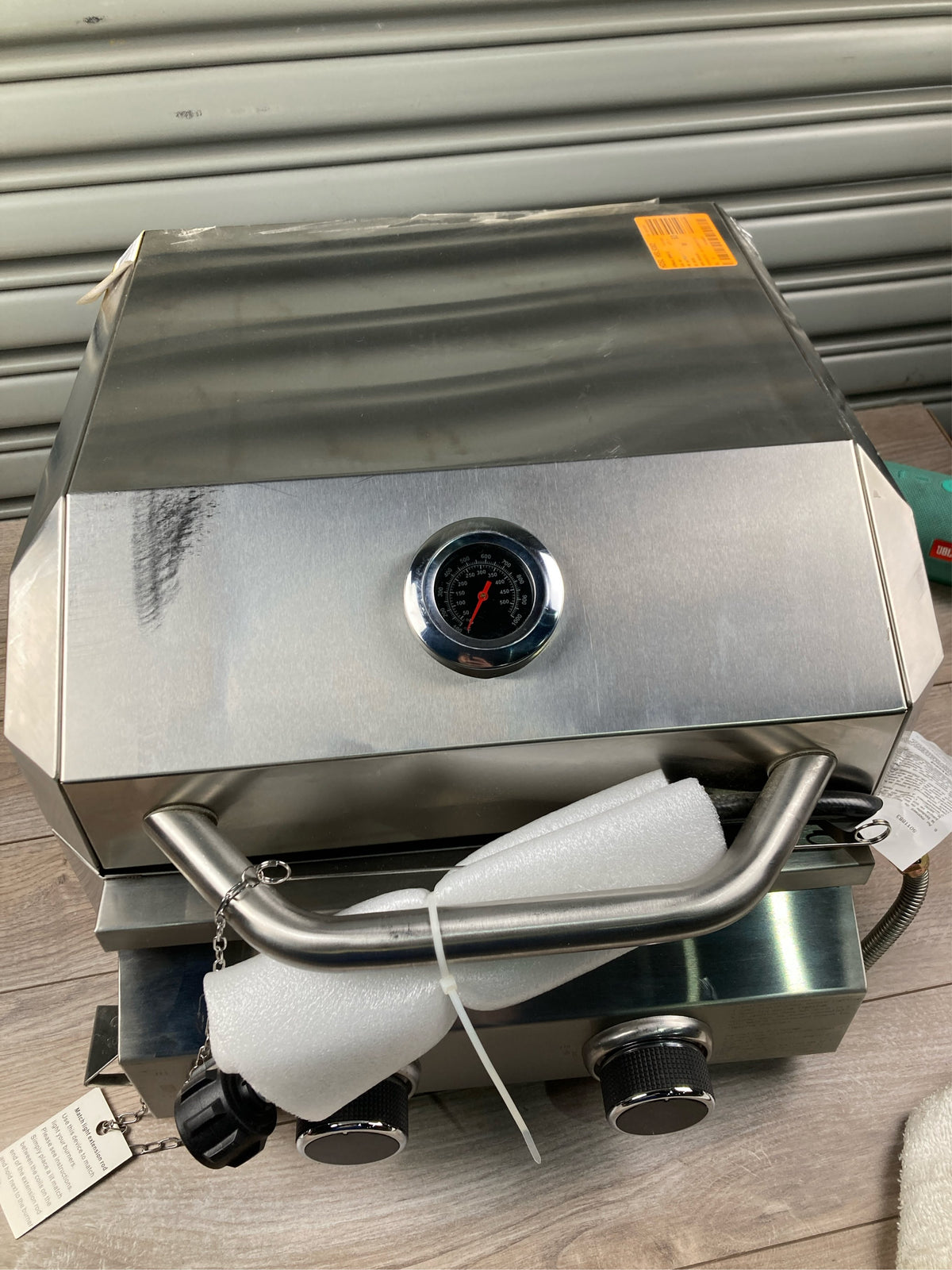 2-burner stainless steel propane gas grill