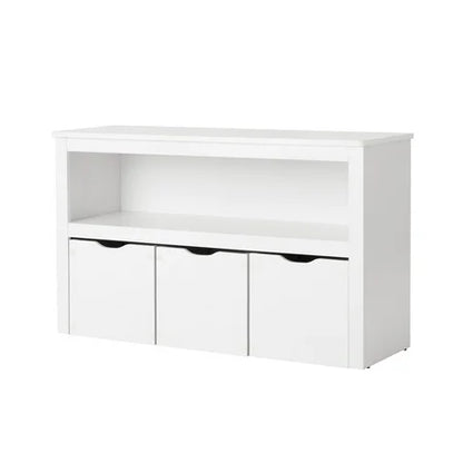NEW Your Zone Kids Toy Storage Cabinet with Three Rolling Bins, White Finish