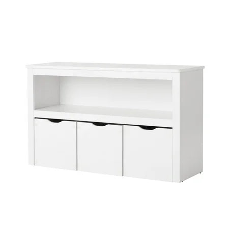 NEW Your Zone Kids Toy Storage Cabinet with Three Rolling Bins, White Finish