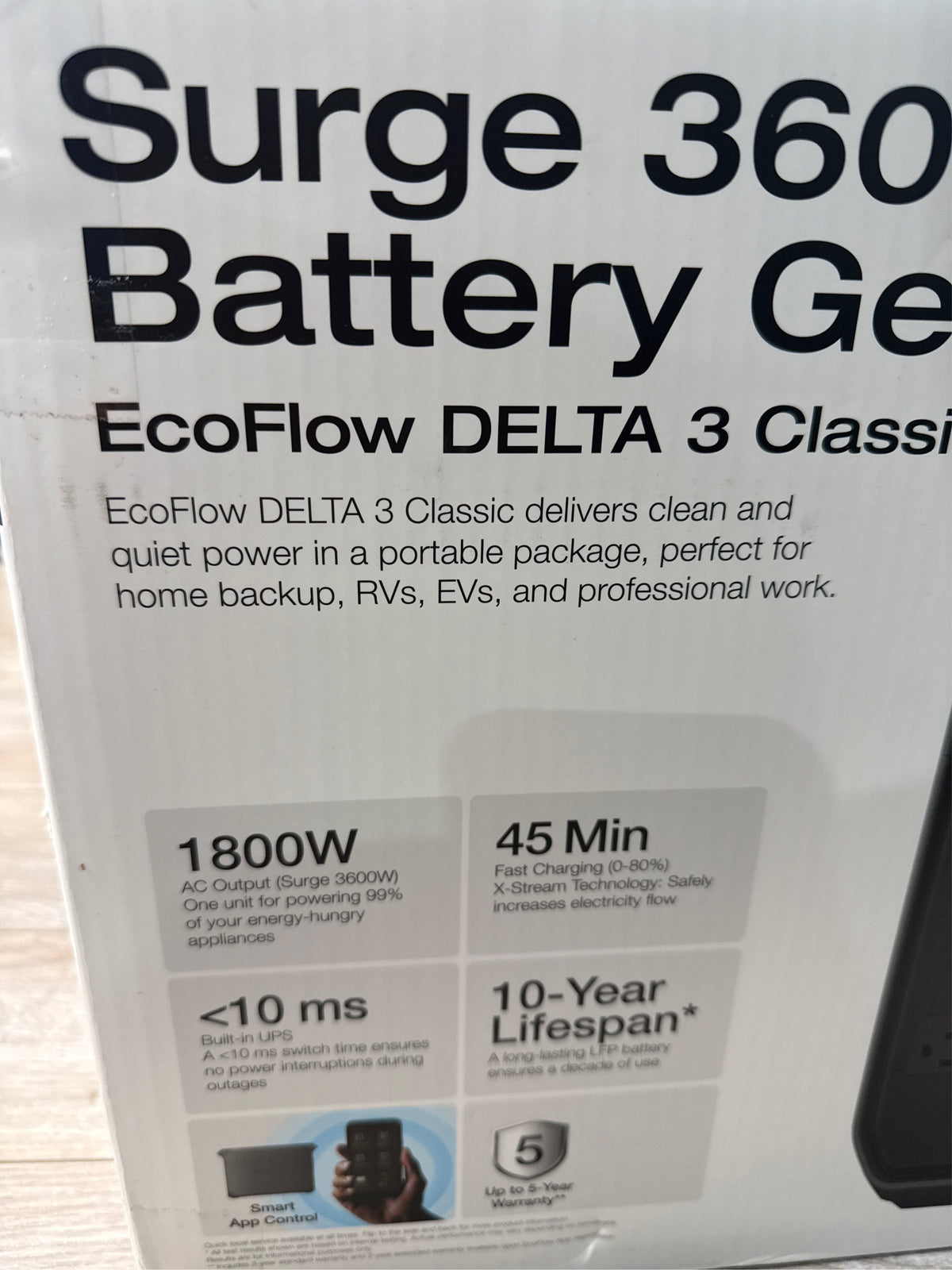 ECOFLOW DELTA 3 CLASSIC 1,024WH + 10AH BATTERY