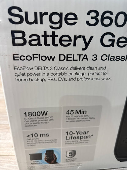 ECOFLOW DELTA 3 CLASSIC 1,024WH + 10AH BATTERY