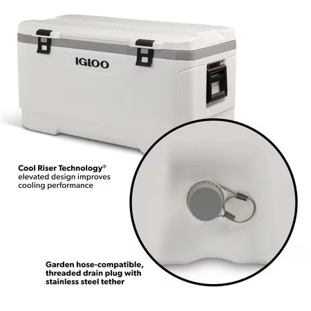 Igloo 150 QT Marine Ice Chest Cooler, White