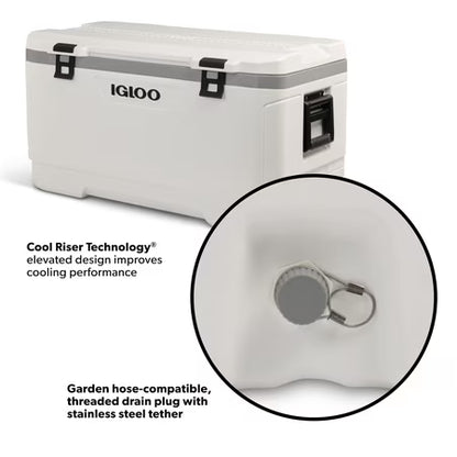 Igloo 150 QT Marine Ice Chest Cooler, White