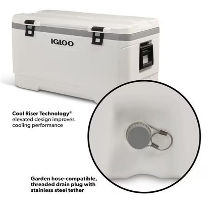 Igloo 150 QT Marine Ice Chest Cooler, White