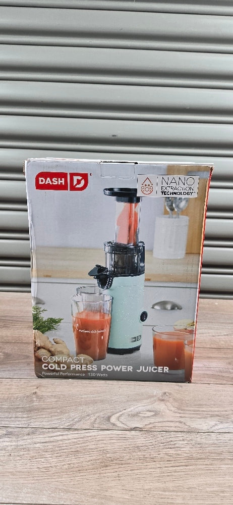 DASH  COMPACT COLD-PRESS POWER JUICER IN AQUA