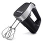 PROFESSIONAL 50-SPEED BLACK & SILVER HAND MIXER