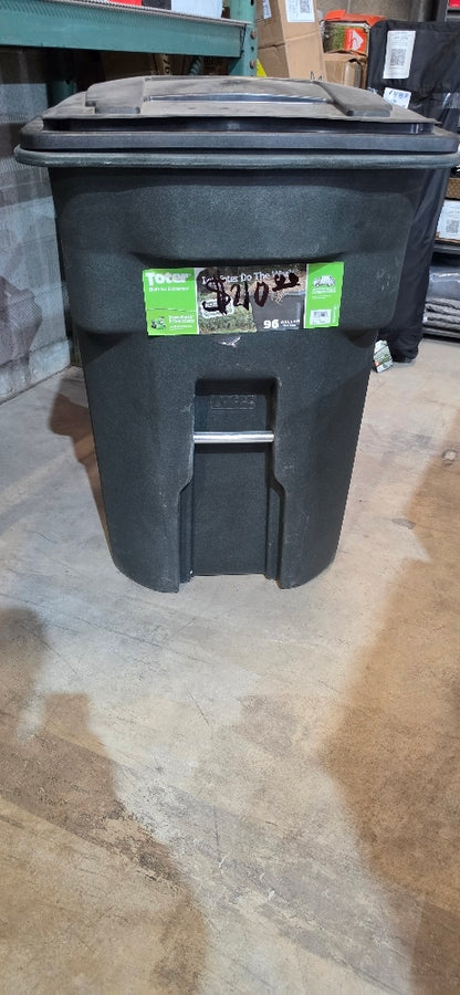 TOTER 96 GALLON WHEELED TRASH CAN — GREENSTONE