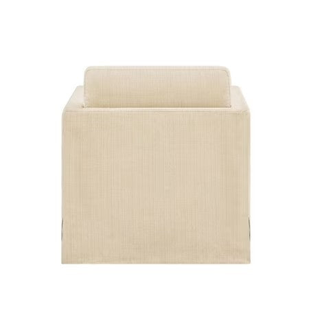 BETTER HOMES & GARDENS DAVE & JENNY SLIPCOVER SWIVEL CHAIR — WHEAT