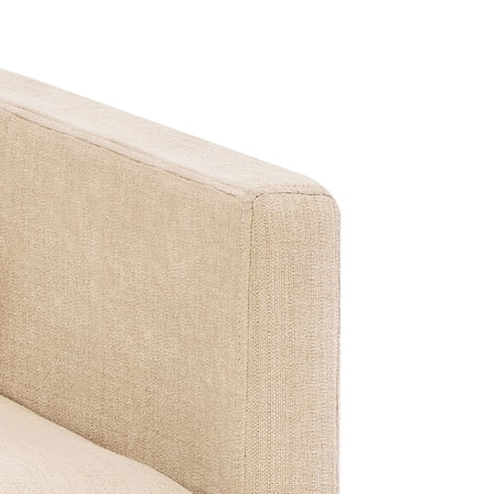 BETTER HOMES & GARDENS DAVE & JENNY SLIPCOVER SWIVEL CHAIR — WHEAT