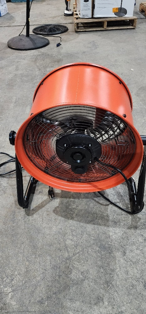 Commercial Electric 16 in. 3-Speed Floor Fan in Orange High Velocity Turbo