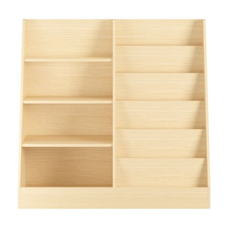 NOBLE HOUSE POLLY KIDS BOOKSHELF — 4-TIER WOOD BOOK DISPLAY, NATURAL