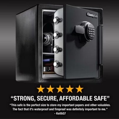 SENTRYSAFE SFW123ES FIRE/WATER SAFE 1.23 CU. FT