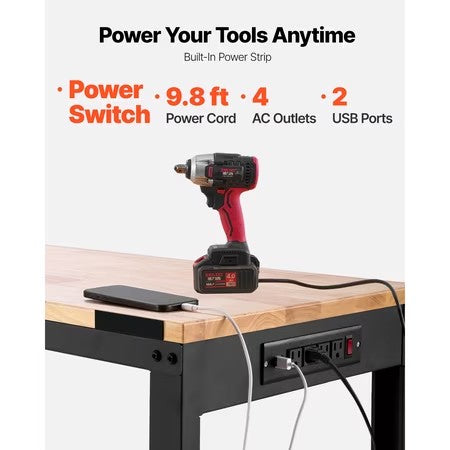 KFFKFF ADJUSTABLE WORKBENCH 48X20 28.5-38.3"
