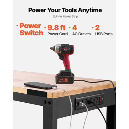 KFFKFF ADJUSTABLE WORKBENCH 48X20 28.5-38.3"