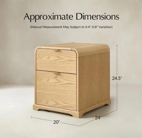 HULALA HOME VICTORIA MODERN 2-DRAWER STORAGE CABINET