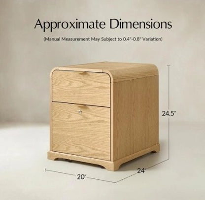 HULALA HOME VICTORIA MODERN 2-DRAWER STORAGE CABINET