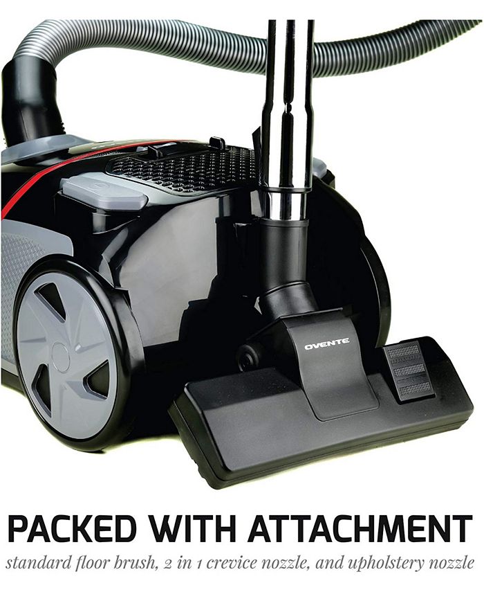 OVENTE Electric Canister Vacuum - Black