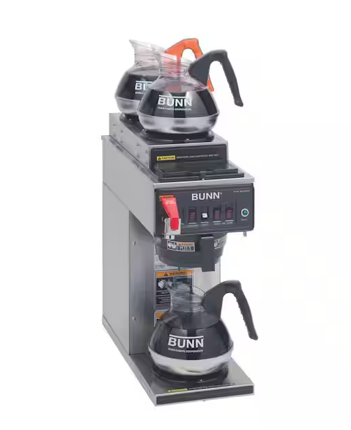 12-Cup Automatic Commercial Coffee Brewer with 3-Warmers