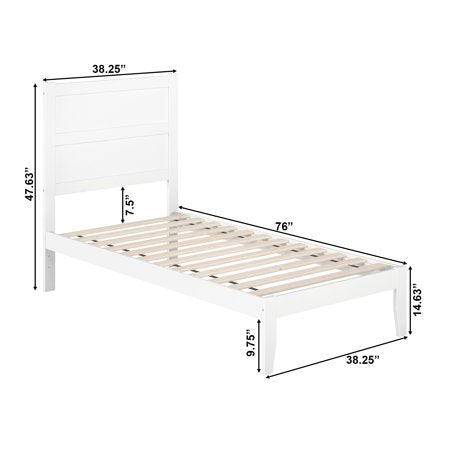 AFI NoHo 14" Twin Wood Bed Frame with Headboard