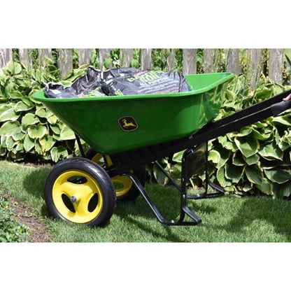 John Deere 7 cu ft. Green Steel Wheelbarrow