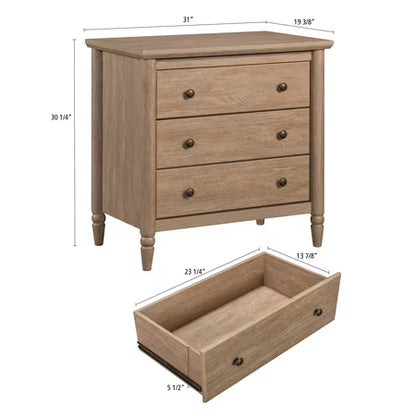 My Texas House Monroe 3-Drawer Nightstand