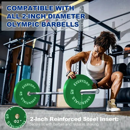 BalanceFrom Olympic Bumper Plates 25 lb Pair