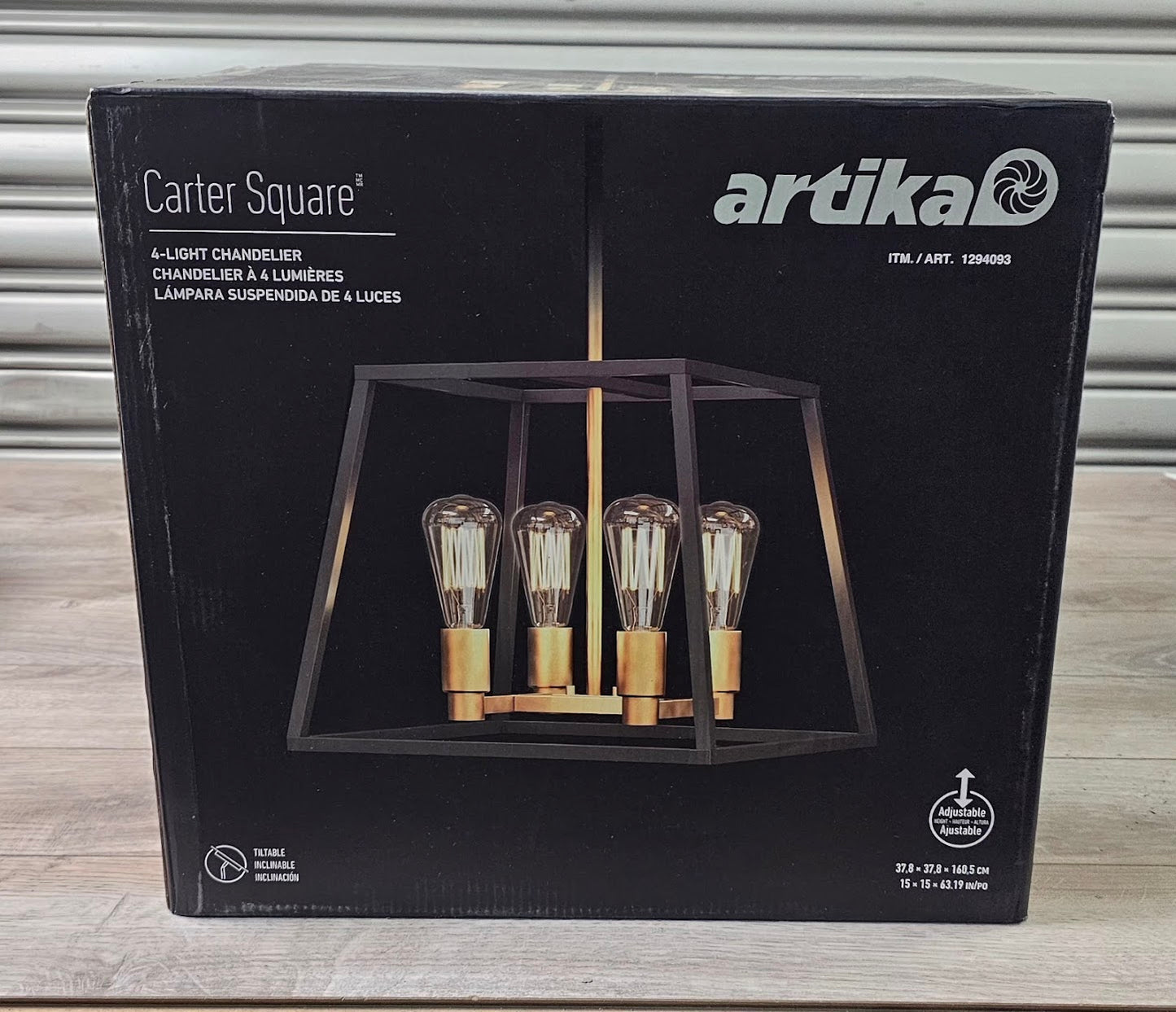 Carter Square 4-light Chandelier gold