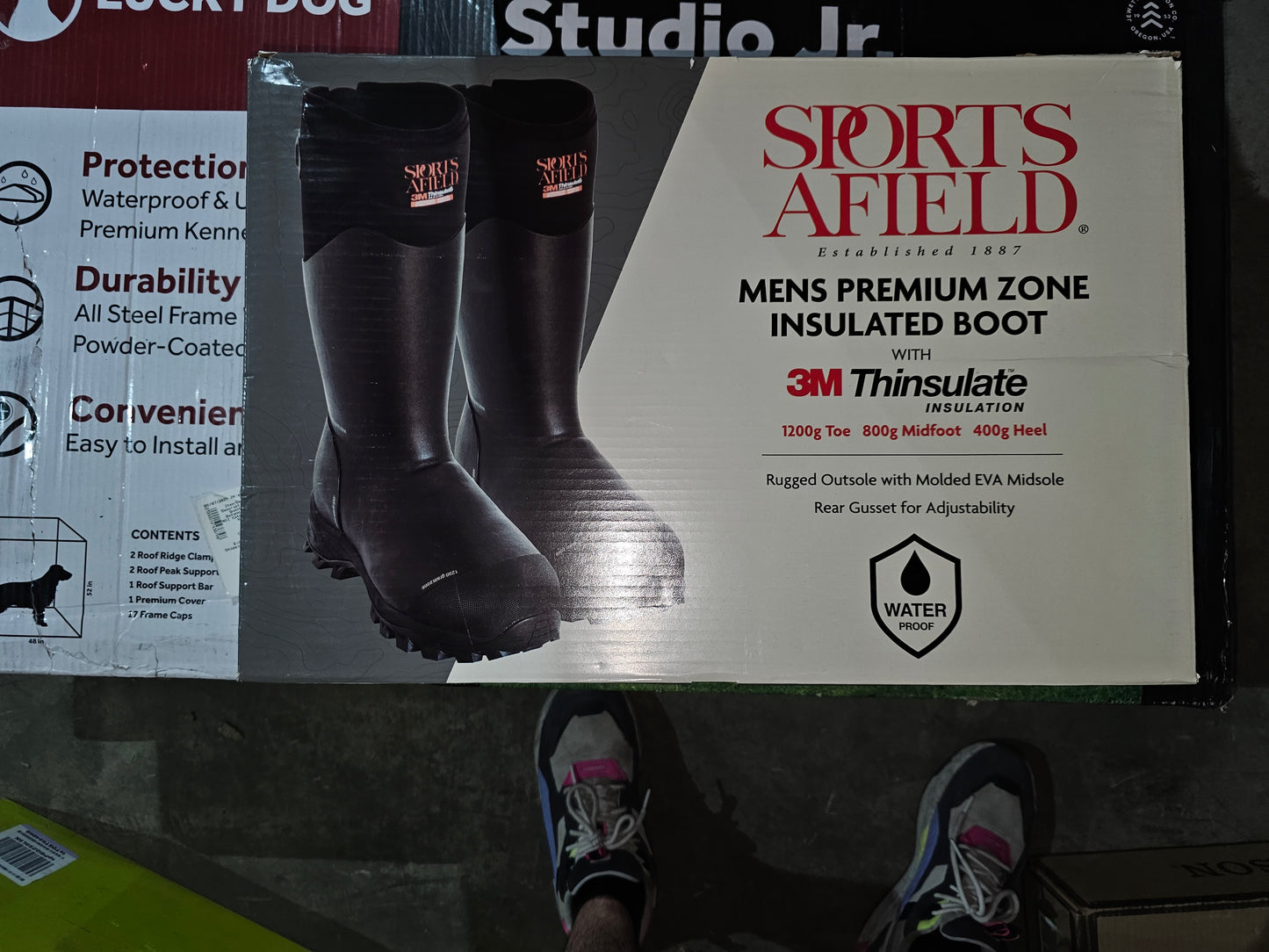 Sports Afield “Premium Zone Insulated” Men's Waterproof Hunting Boot [Black] NEW SIZE 13